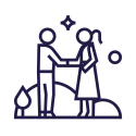 Icono de dos personas dándose la mano