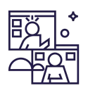 Icono de personas en videollamada